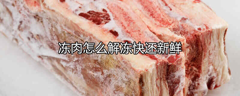 冻肉快速解冻最好方法